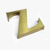 Brushed Gold 3D office Sign